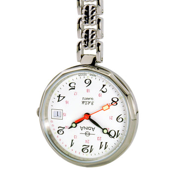 Adina Nurse Dress Watch Silver NK36 S1FF